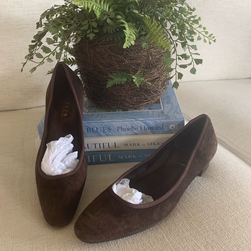 Lauren Ralph Lauren brown suede shoes